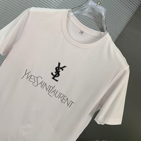 送料込サンローラン シグネチャーロゴ Ｔシャツ フェイク 2色 Sax36233